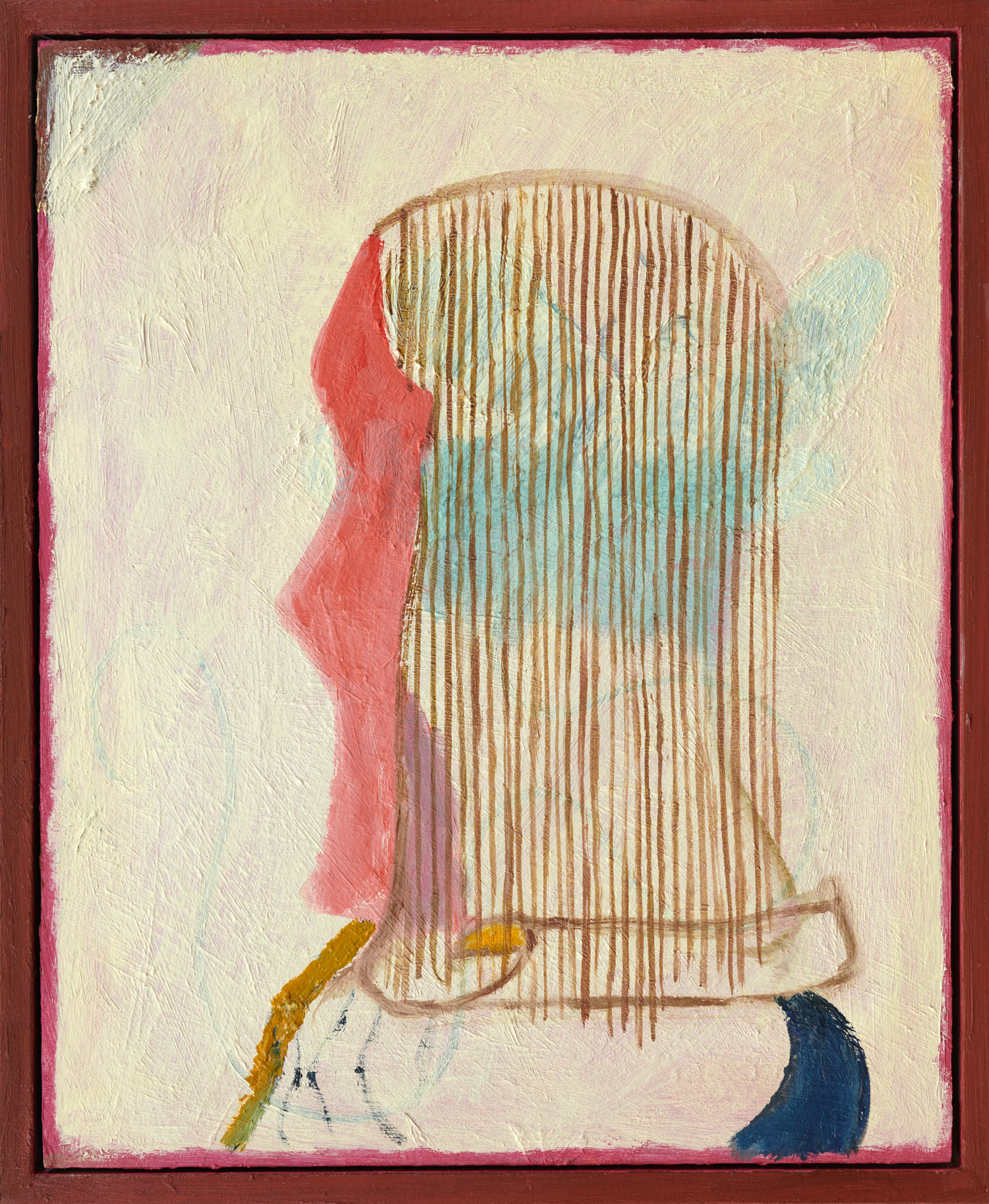 König, 2021, Ölfarbe auf Karton, Rahmen, 36 x 29,5 cm