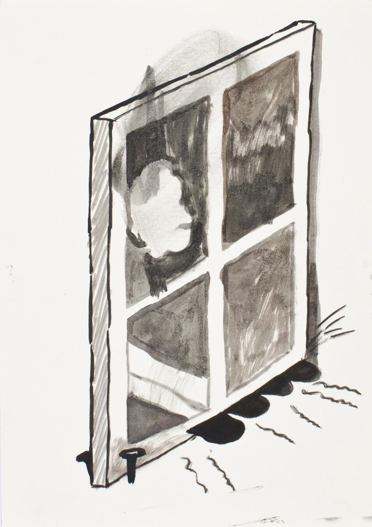 Fenster, 2011, Tusche auf Papier / Ink on paper, 29,7x21 cm