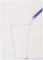 Becher (aus der Serie Täuschungen),2015, Kugelschreiber auf Papier / Ballpoint pen on paper, 29,7x21 cm